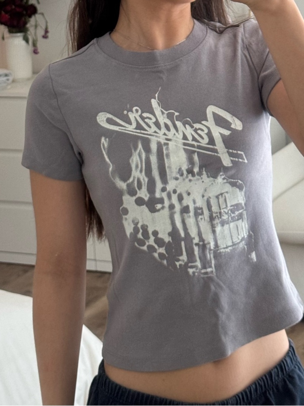 H&M Gray Short Sleeve Graphic Tee